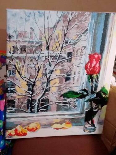 Фотографии готовых работ картин по номерам и алмазной мозаики