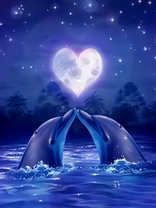 Без бренда «Дельфины под луной вида сердца (20шт)» в Нижневартовске
