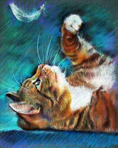 Без бренда «Котенок играет пером» в Нижневартовске в интернет-магазине  Без бренда «Котенок играет пером» в Нижневартовске