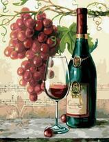 Виноград и красное вино