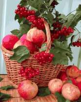 Без бренда «Плетёная корзина с калиной и яблоками» в Нижневартовске в интернет-магазине  Без бренда «Плетёная корзина с калиной и яблоками» в Нижневартовске