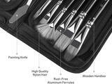 Тип товара Коробка 50 шт.: Набор кистей для рисования в чехле, премиум набор (15 нейлоновых кистей, 1 мастихин)