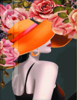 Без бренда «Дама в яркой шляпе и розы» в Нижневартовске в интернет-магазине  Без бренда «Дама в яркой шляпе и розы» в Нижневартовске